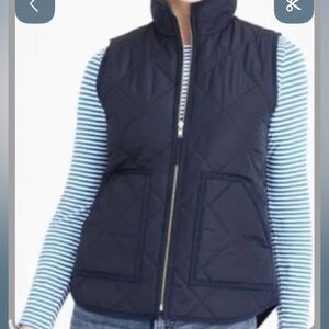 J. Crew Navy Quilted Vest